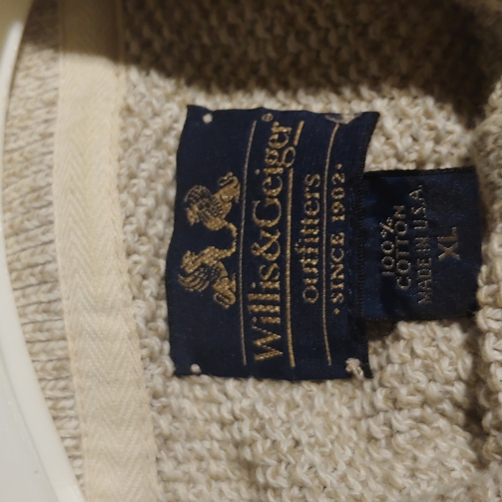 Vintage Willis & Geiger...high end sweater mn. sz.XL made in U.S.A. never wore - Picture 6 of 14